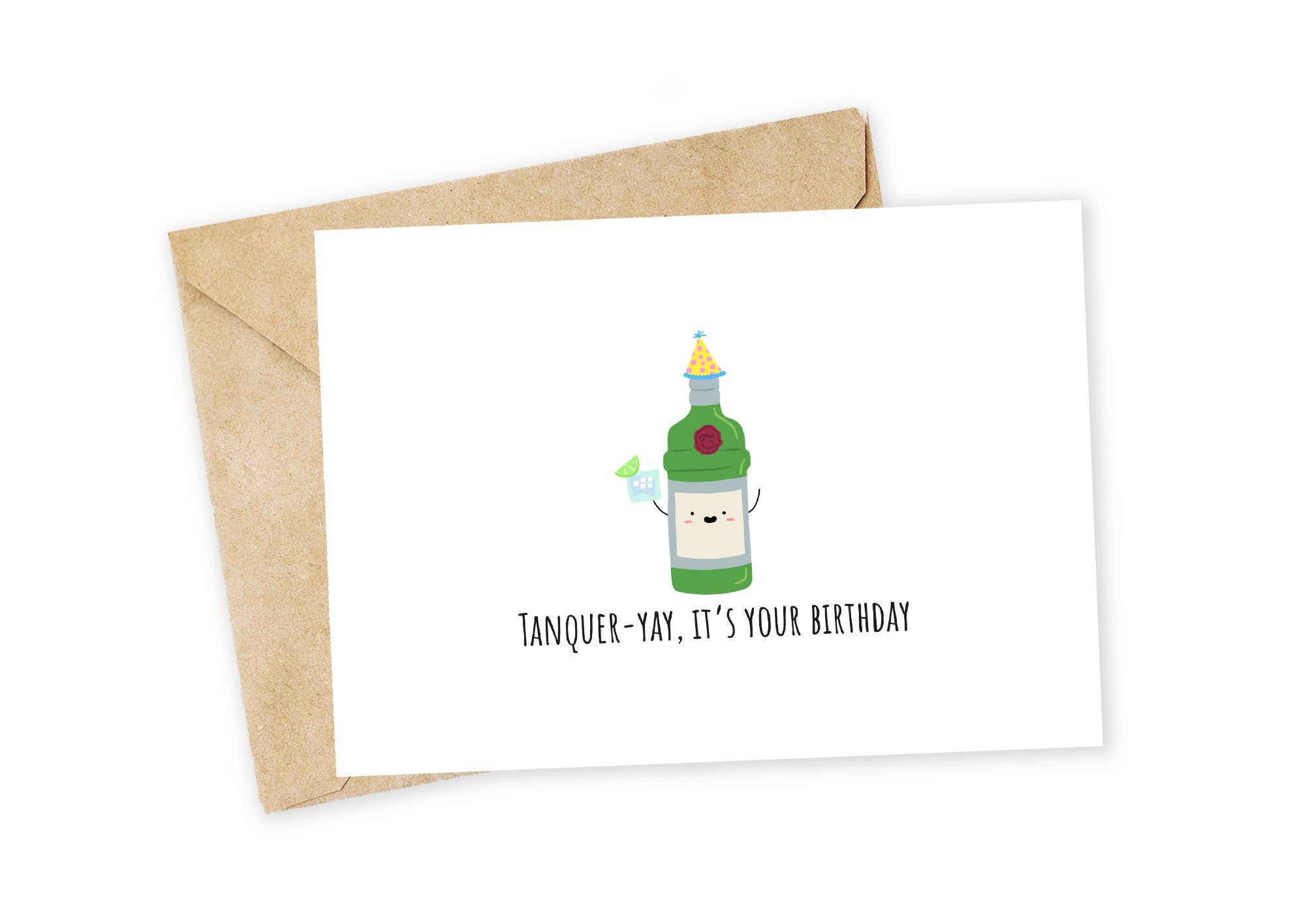 Chewy Lemon Studio - Wholesale Birthday Card - Funny Gin Birthday Card: Tanqueray Pun Greeting Card0