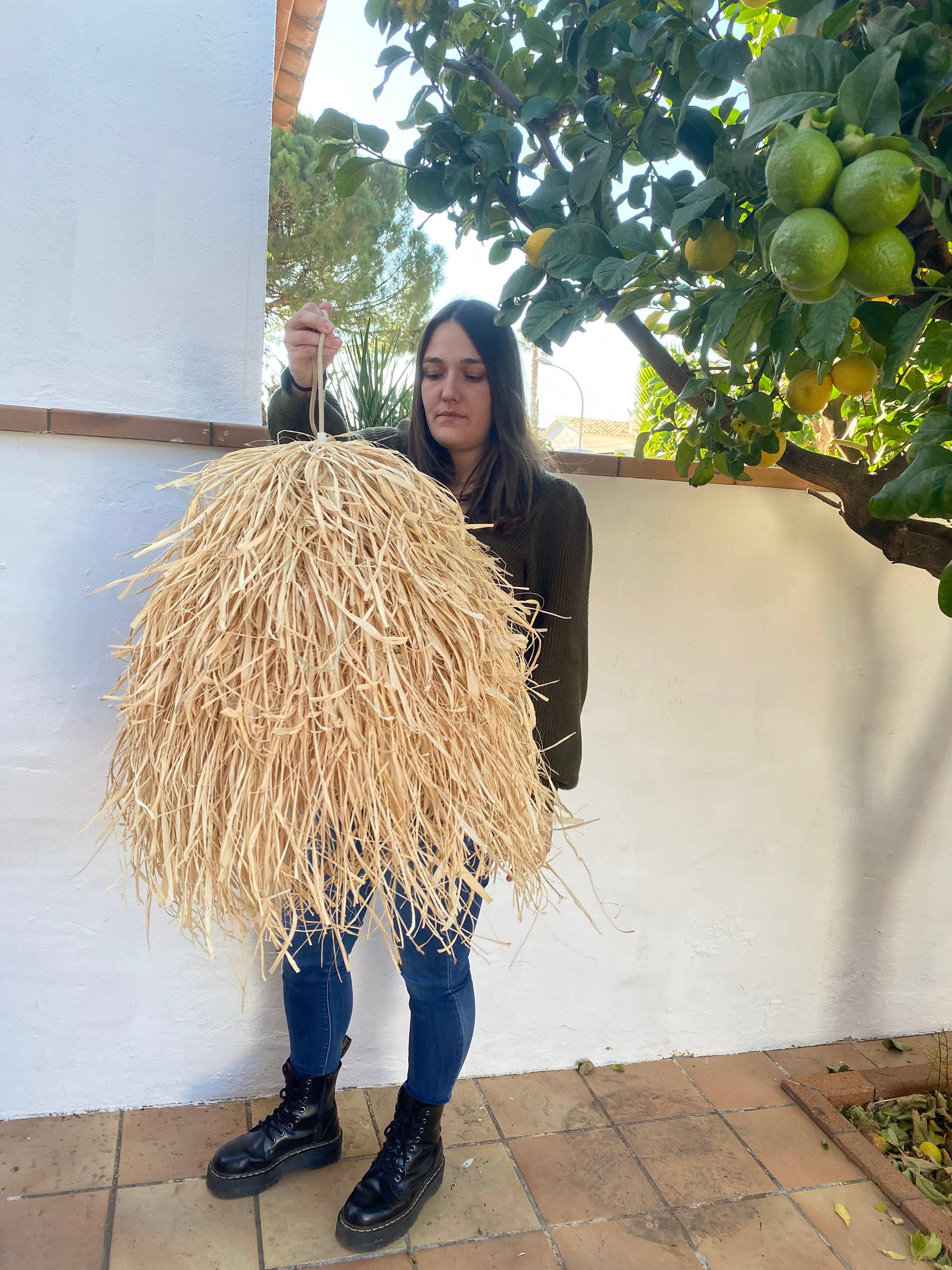 Geometrik Design - Wholesale Wall Stone - Modern Natural Raffia Ceiling Lamp9