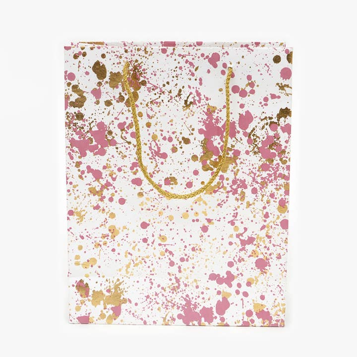 ExpoBazaar - Wholesale Gift Bag Set/Pack - Gift Bag | Pink Sprinkle Handmade Paper Bag | Set of 71