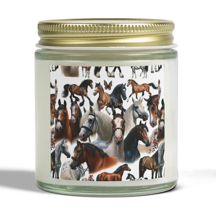 Scented Candles with Horse Design, Cozy Home Decor, Gift for Horse Lovers, Farmhouse Candle, Aromatherapy Candle for wholesale by Classic Bougie