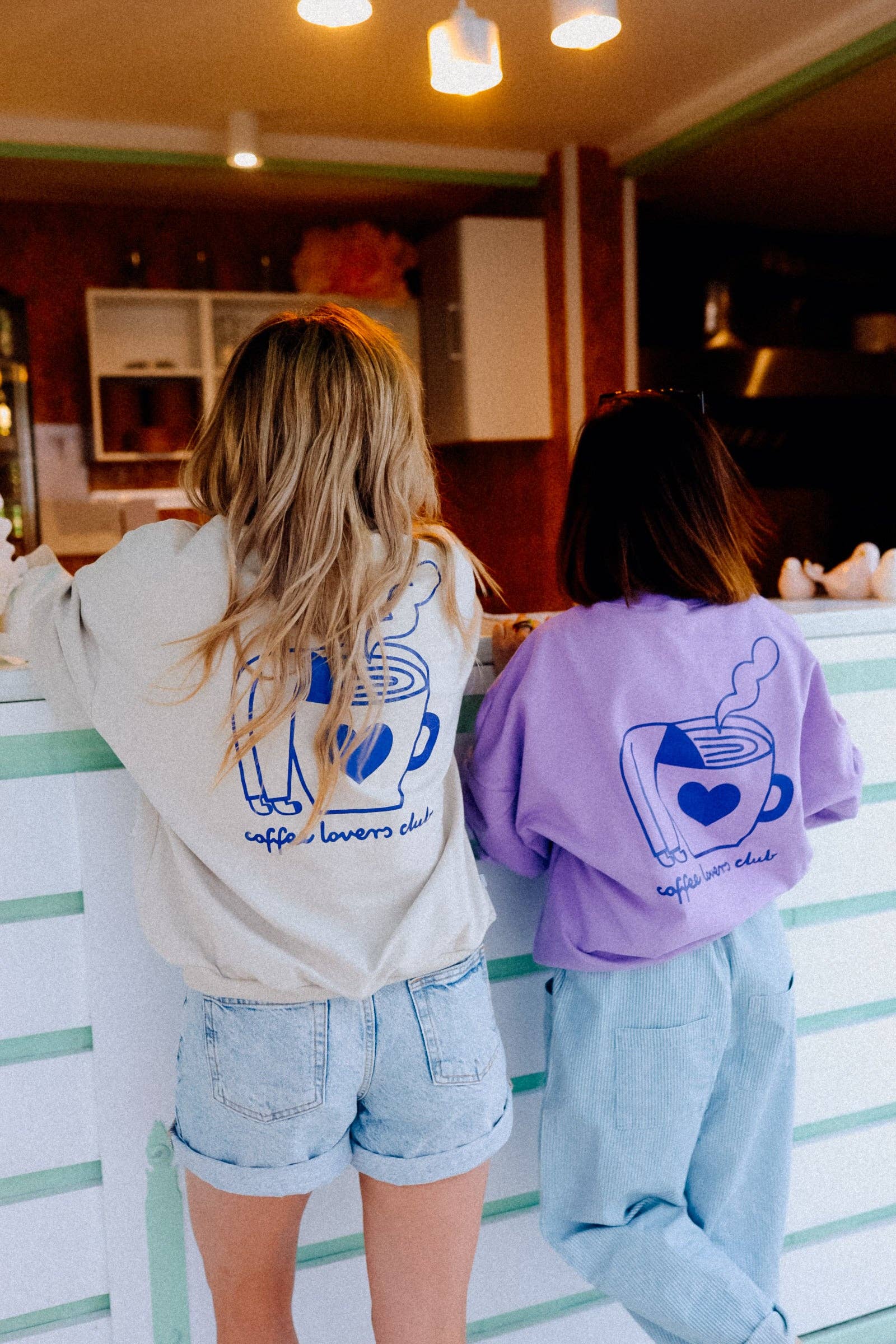 Dont Grow Up - Wholesale Graphic Sweatshirt - Women's - BIG COFFEE LOVER ON PURPLE - SWEATSHIRT (DELIVERY APPROX. 14 DAYS)6