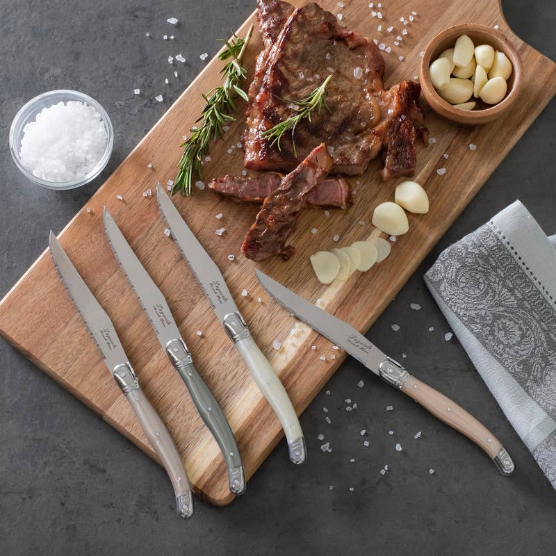 French Home - Wholesale Knife Set - French Home Laguiole Steak Knives, Set of 4, Neutral Tones2