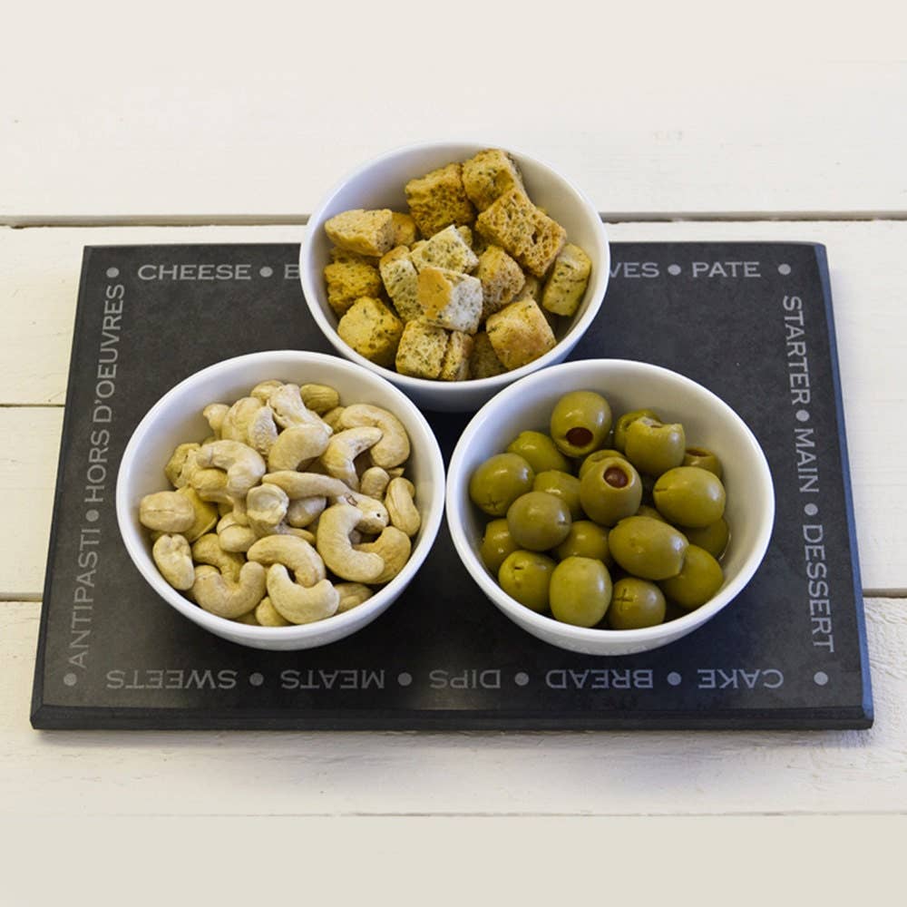 The House nameplate company – wholesale Serving tray – Slate Snack Serving Mat4