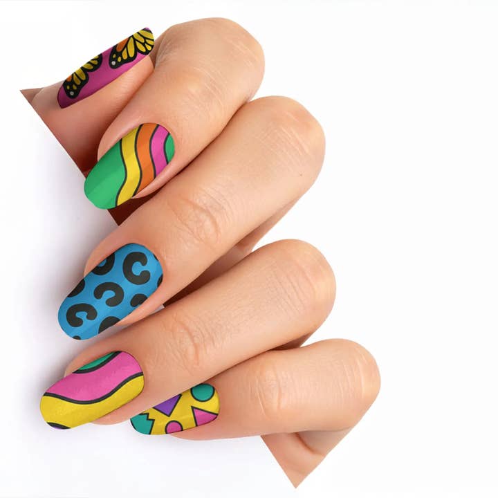 Glam Slam 90's Press-On Nails for wholesale by FYNE BODY