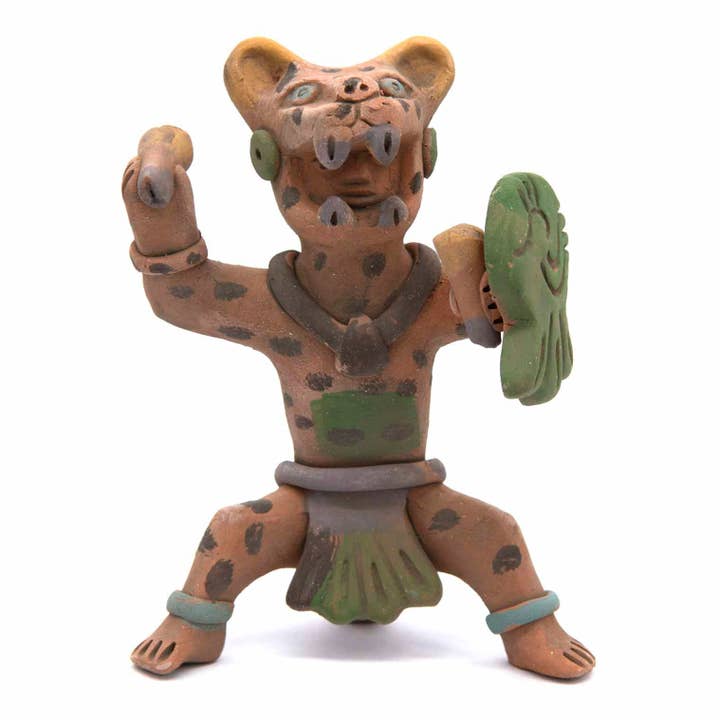 Siesta – wholesale Decorative figurine – Aztec Jaguar Warrior Statue8