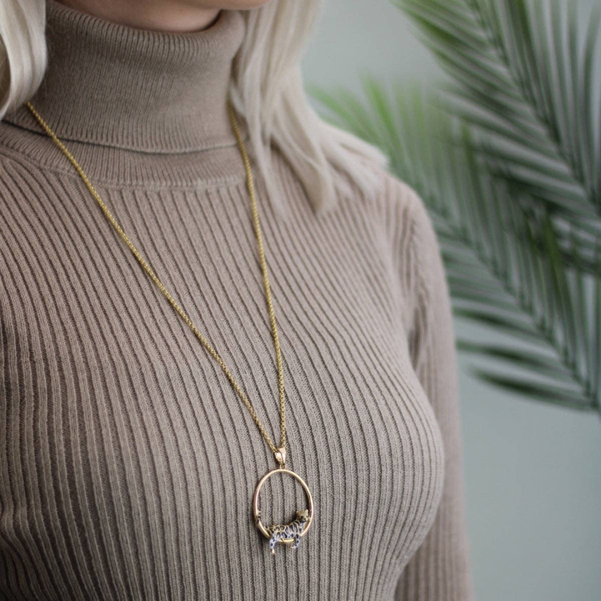 Bill Skinner - Wholesale Pendant/Charm Necklace - Clouded Leopard Hoop Necklace1