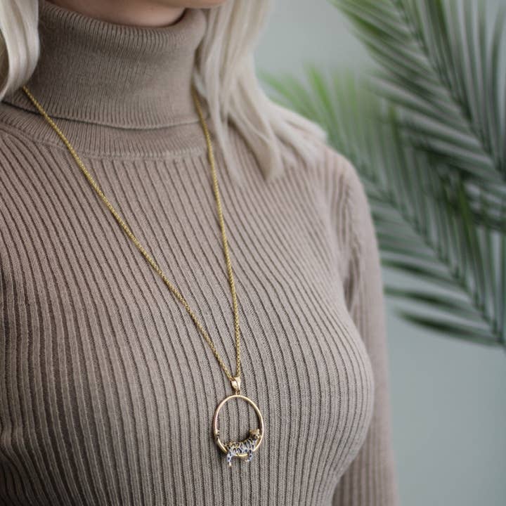 Bill Skinner - Wholesale Pendant/Charm Necklace - Clouded Leopard Hoop Necklace1