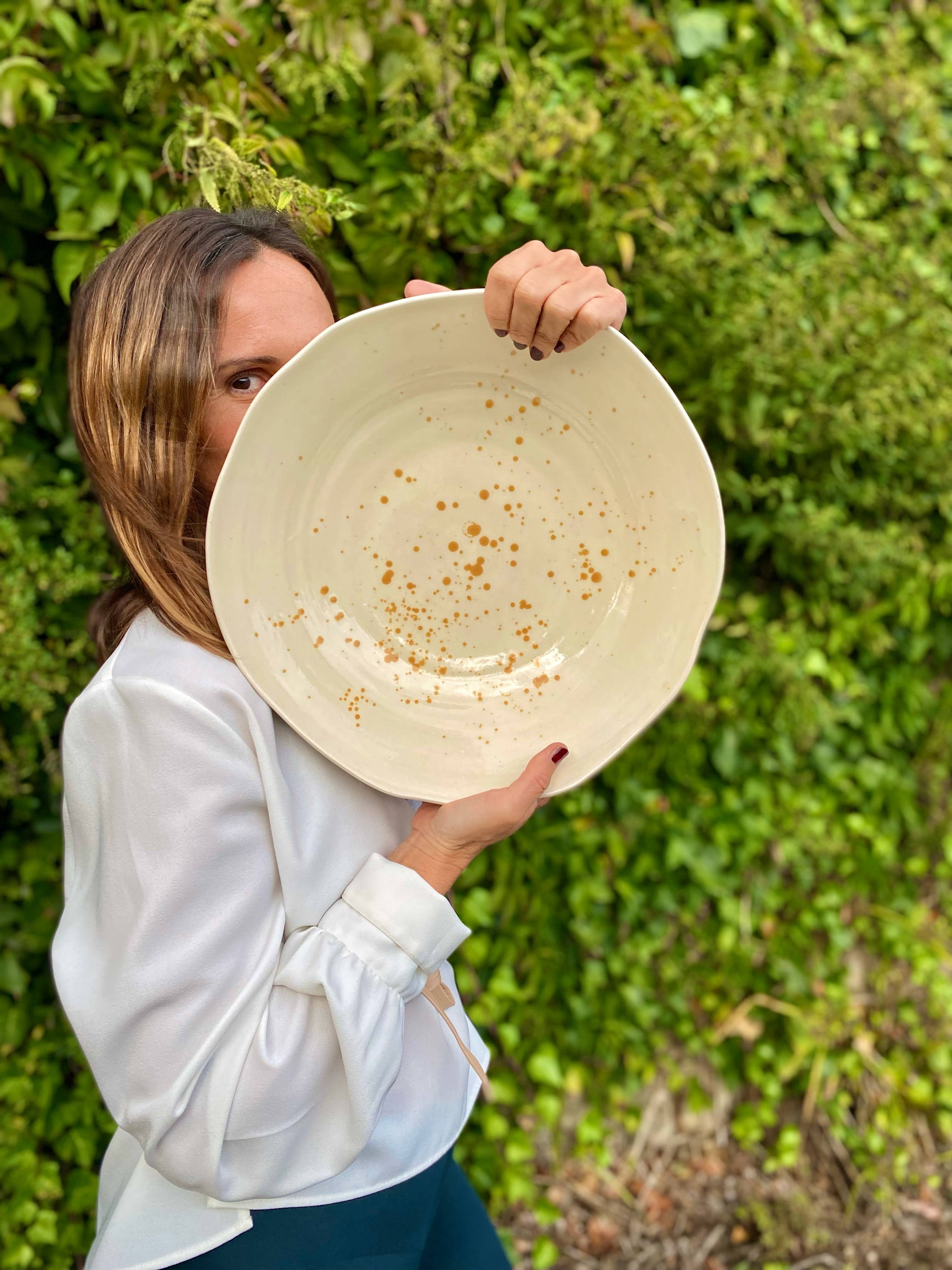 MARTINAS HOME - Wholesale Salad Plate - XXL COLLIOURE SALTED GOLD SALAD BOWL1