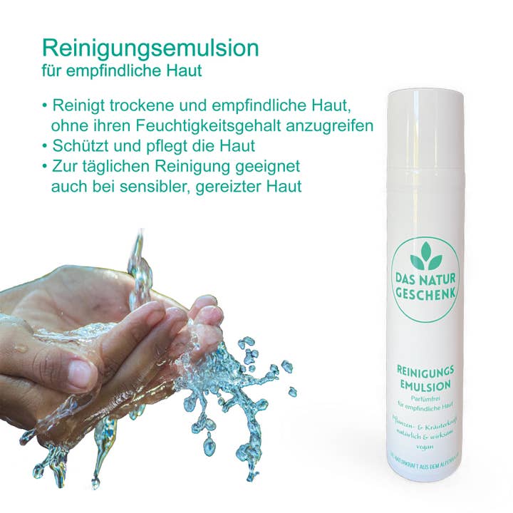 Cleansing emulsion for sensitive skin - 100ml for wholesale by DAS NATURGESCHENK
