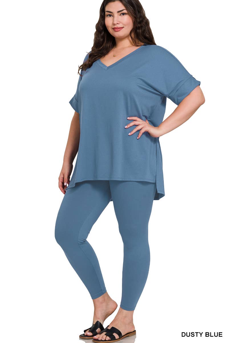 42POPS - Wholesale Lounge Set - Women's - '...Plus Microfiber Top & Leggings 2pc Set9