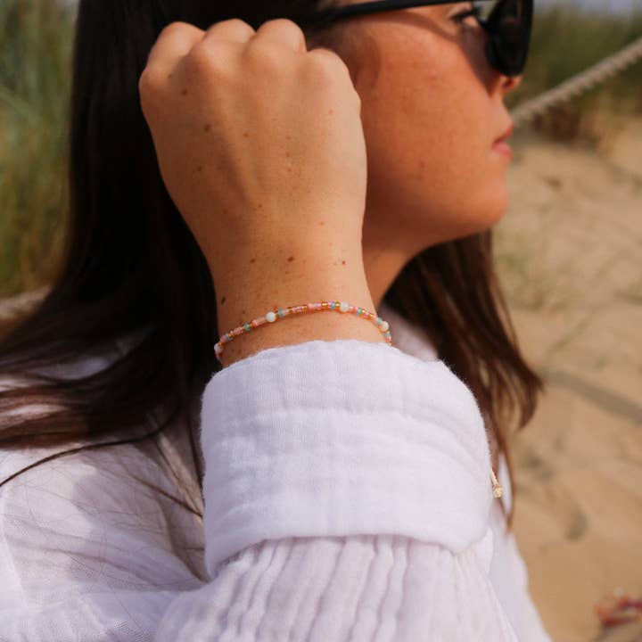 Pineapple Island - Wholesale Beaded bracelet - Golden Hour Colourful Beaded Bracelets5