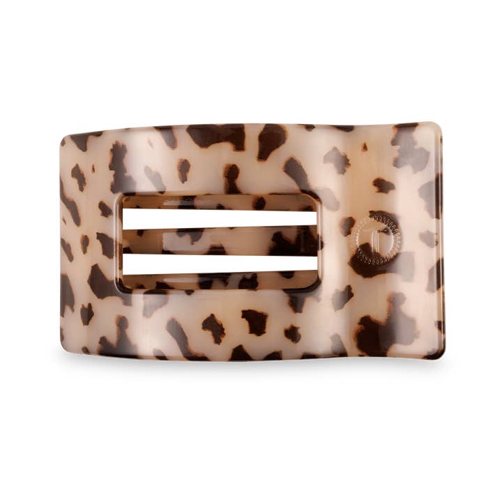 Flat Rectangle Hair Clip | Medium | Blonde Tortoise for wholesale by TELETIES
