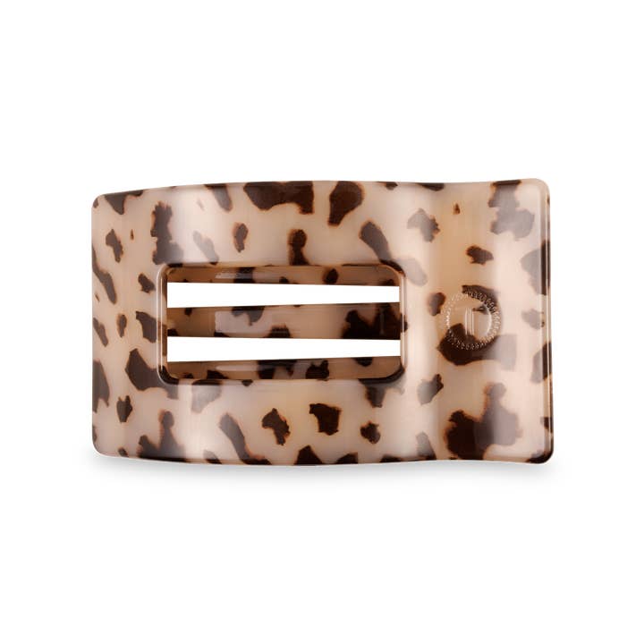 Flat Rectangle Hair Clip | Medium | Blonde Tortoise for wholesale by TELETIES