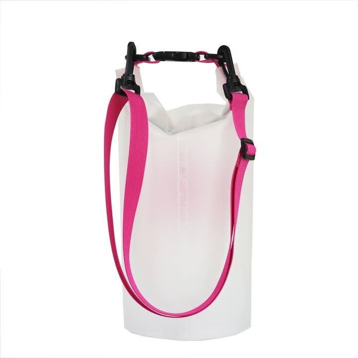 Towel to Go – Engroshandel Rygsæk - Unisex – Håndklæde til Go Roll N Go Taske – Vandtæt & Transparent Tørpose, Pink (5 Liter)