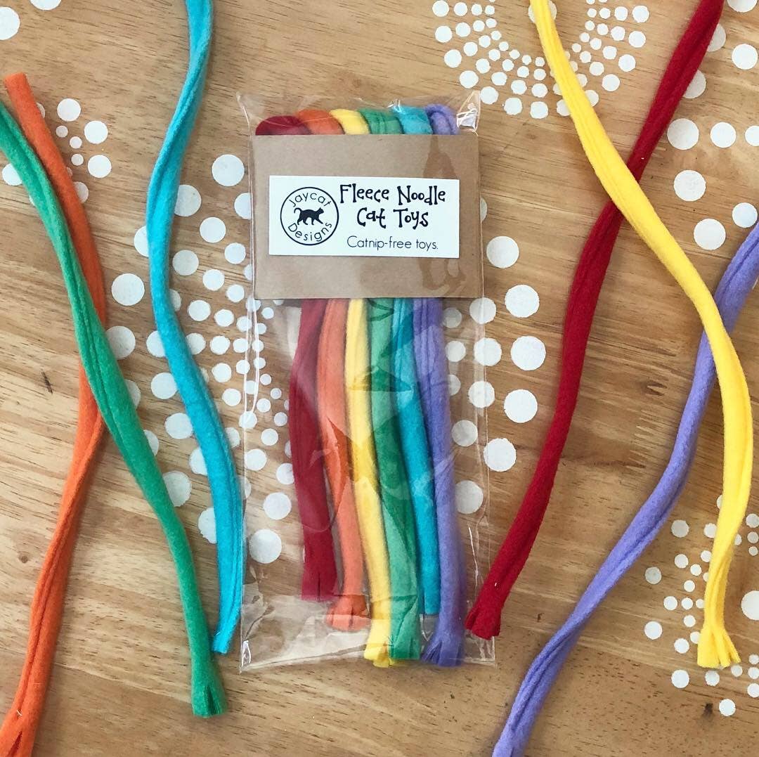 Jaycat Designs - Wholesale Pet Toy - Cat - Fleece Noodles Catnip-free Cat Toys for Kittens