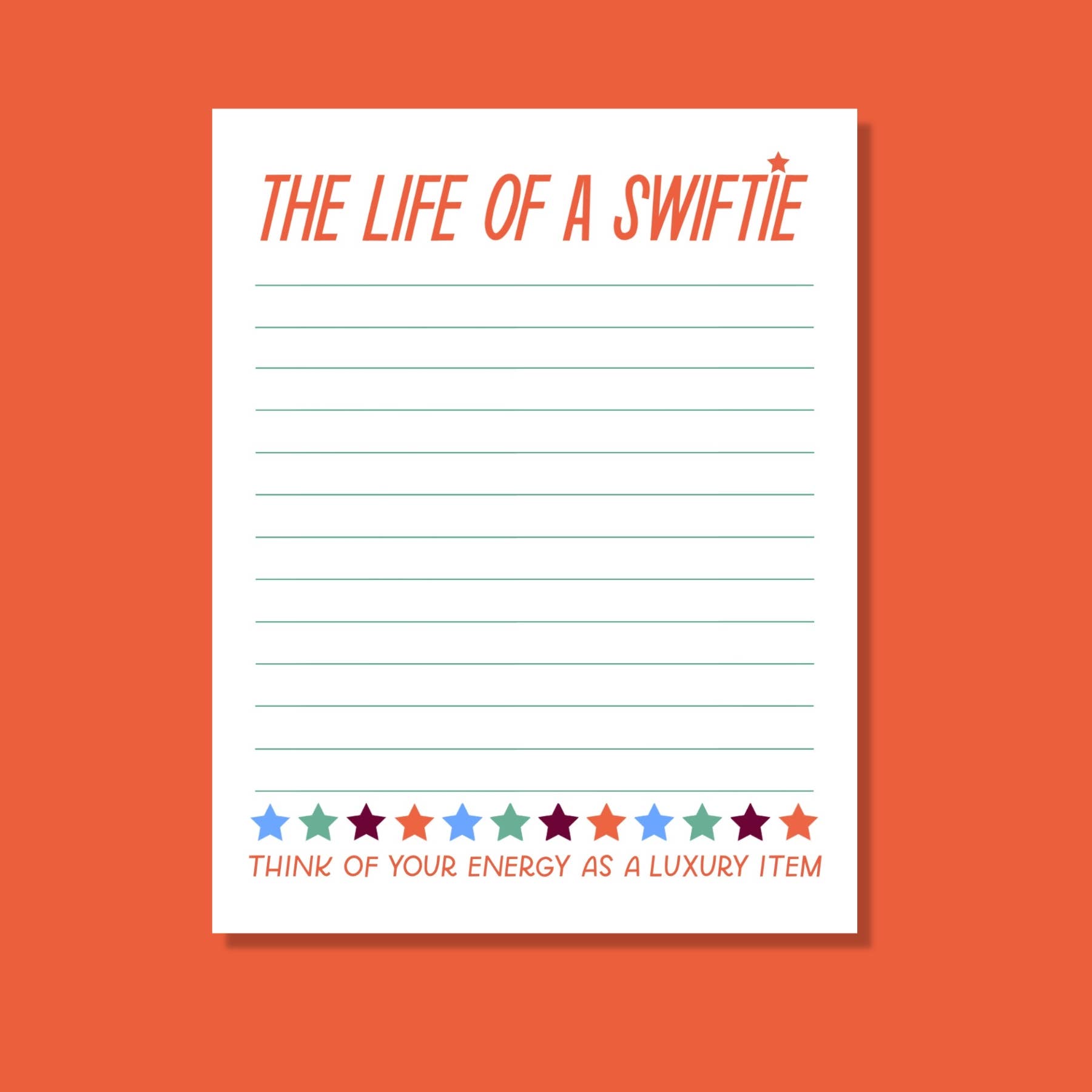 Just Follow Your Art - Wholesale Notepad - The Life Of A Showgirl Swftie Notepad2