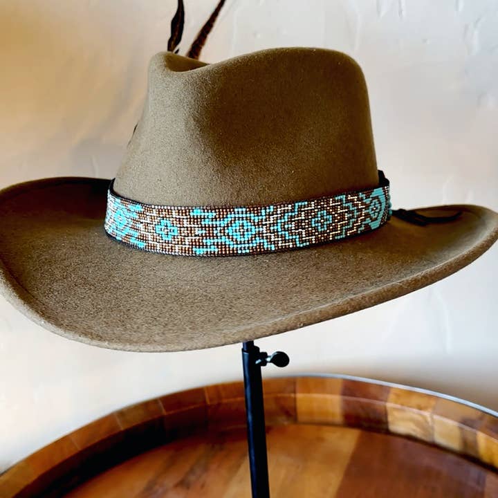Fleurdesignz Western Jewelry - Wholesale Hat Accessory - Women's - Turquoise Hatband; Silverthorne