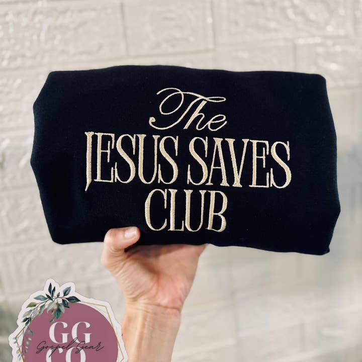 Gospel Gear Co - Wholesale T-Shirt - Unisex - The Jesus Saves Club Embroidered Shirt
