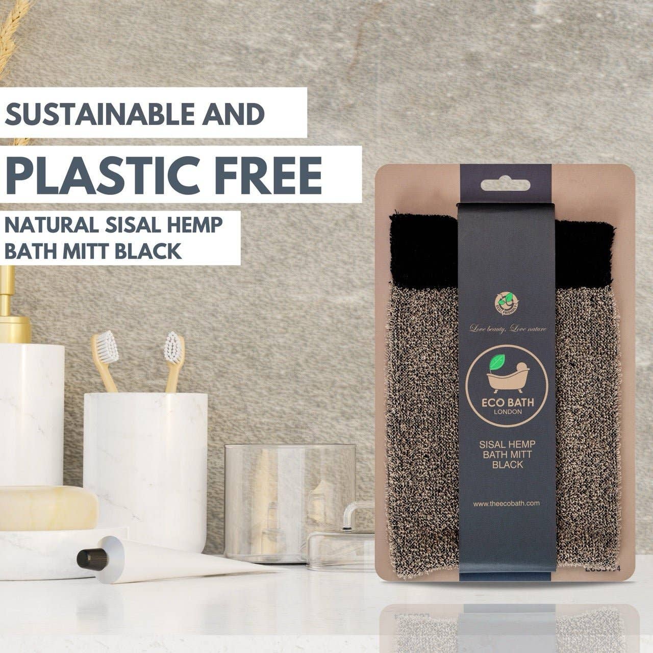 Eco Bath London - Wholesale Exfoliating gloves/mitts - Natural Sisal Hemp Bath Mitt5