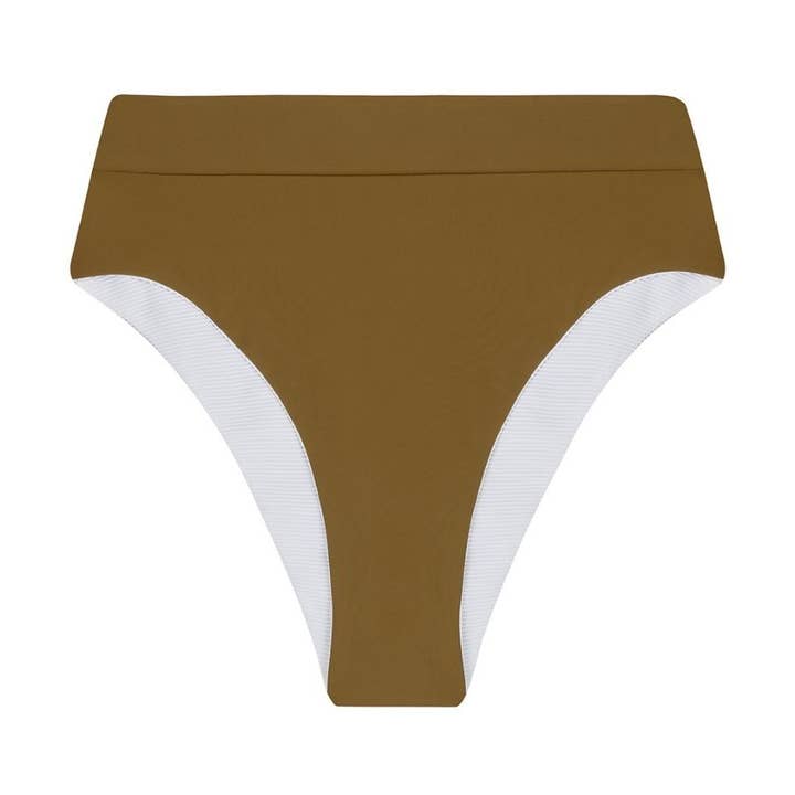 El calzoncillo de bikini «Oriane» en hierba marina blanca reversible para venta al por mayor de Revivre