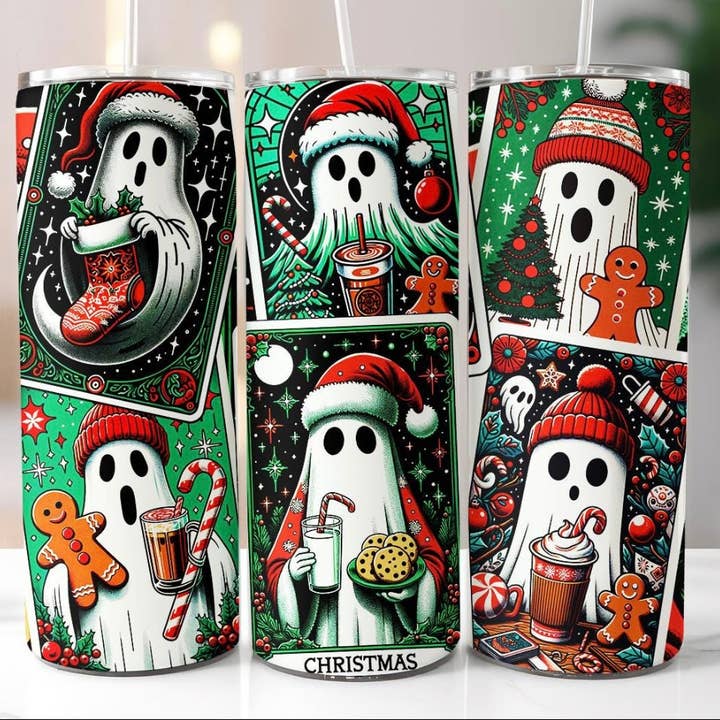 Chaos & Sunshine - Wholesale Insulated Mug/Tumbler - Christmas Ghost