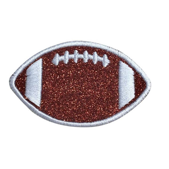Voetbal - Bruin Glitter MAATKEUZE Strijkapplicaties voor wholesale door Wholesale Applique