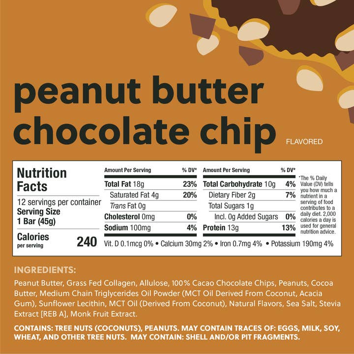 Perfect Keto - Wholesale Snack Bar - Collagen Protein Bars + MCT (12 count) Low Carb, Gluten Free4