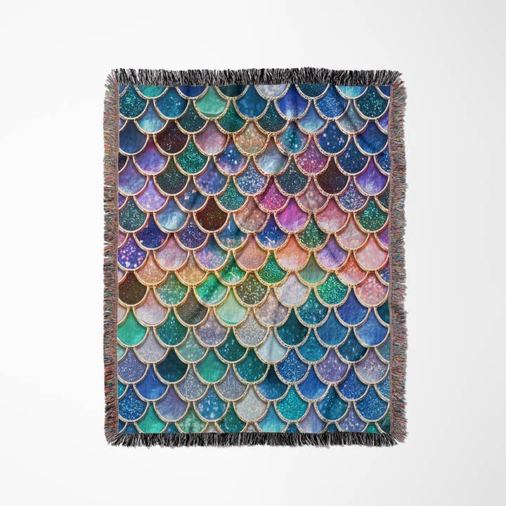 3dRose - Wholesale Throw Blanket - 3dRose, Multicolor Trend Pink Luxury Elegant Mermaid Scales Glitter, Blanket