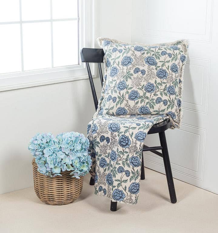 Abbott - Vendita all'ingrosso Fiori finti - Grande Bouquet di Ortensie a 5 Steli-Blu-20"H1