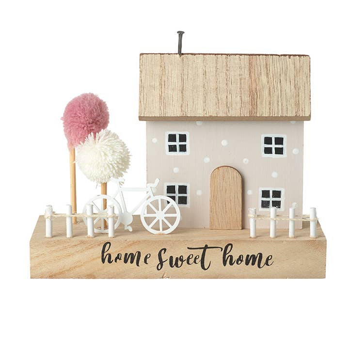 HOME SWEET HOME WOODEN STANDING HOUSE DEC for wholesale by Heaven Sends