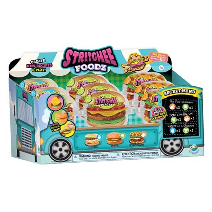ORB™ Stretchee Foodz Secret Menu Burger, Breakfast & Waffle for wholesale by Orb Toys