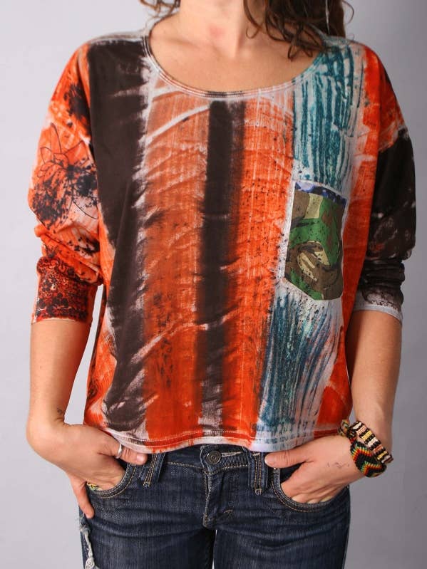 Fall Stripe Tee for wholesale by Tristan and Hannah