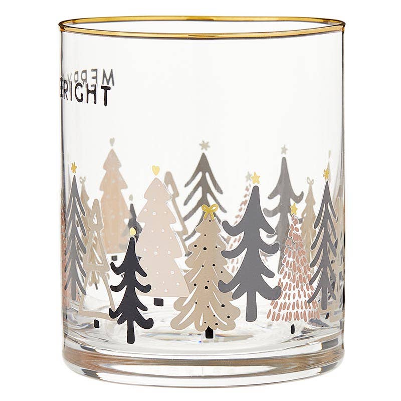 Santa Barbara Design Studio by Creative Brands - Wholesale Cocktail/Liquor Glass - Gold Rimmed Rocks Glass - Merry & Bright1