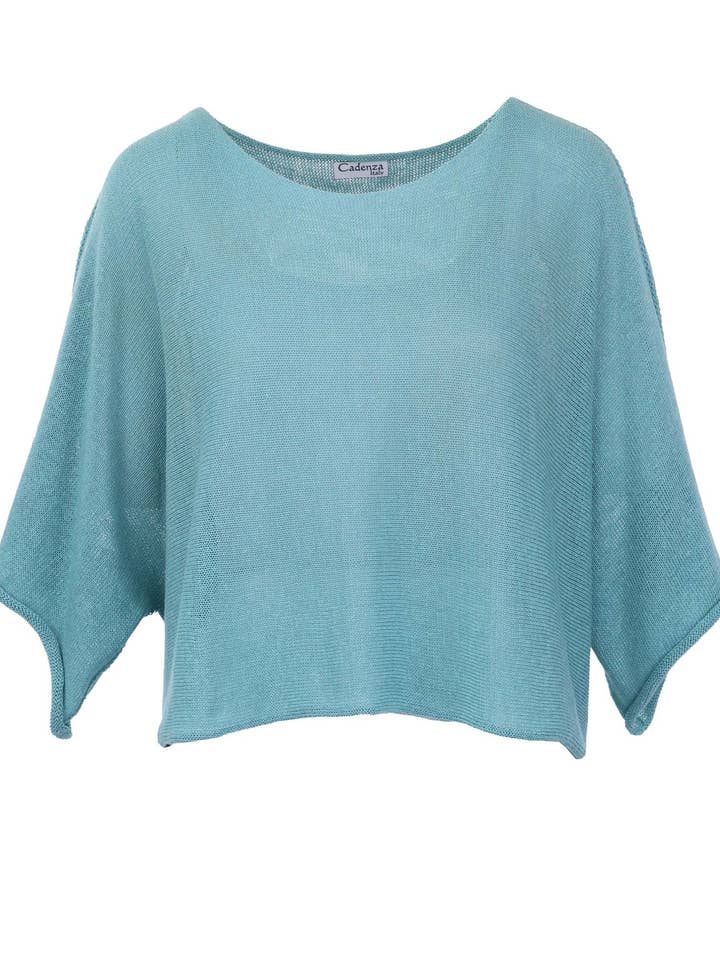 Cadenza Italy Ltd - Vendita all'ingrosso Top in maglia - Donna - Top corto a tunica in misto cotone11