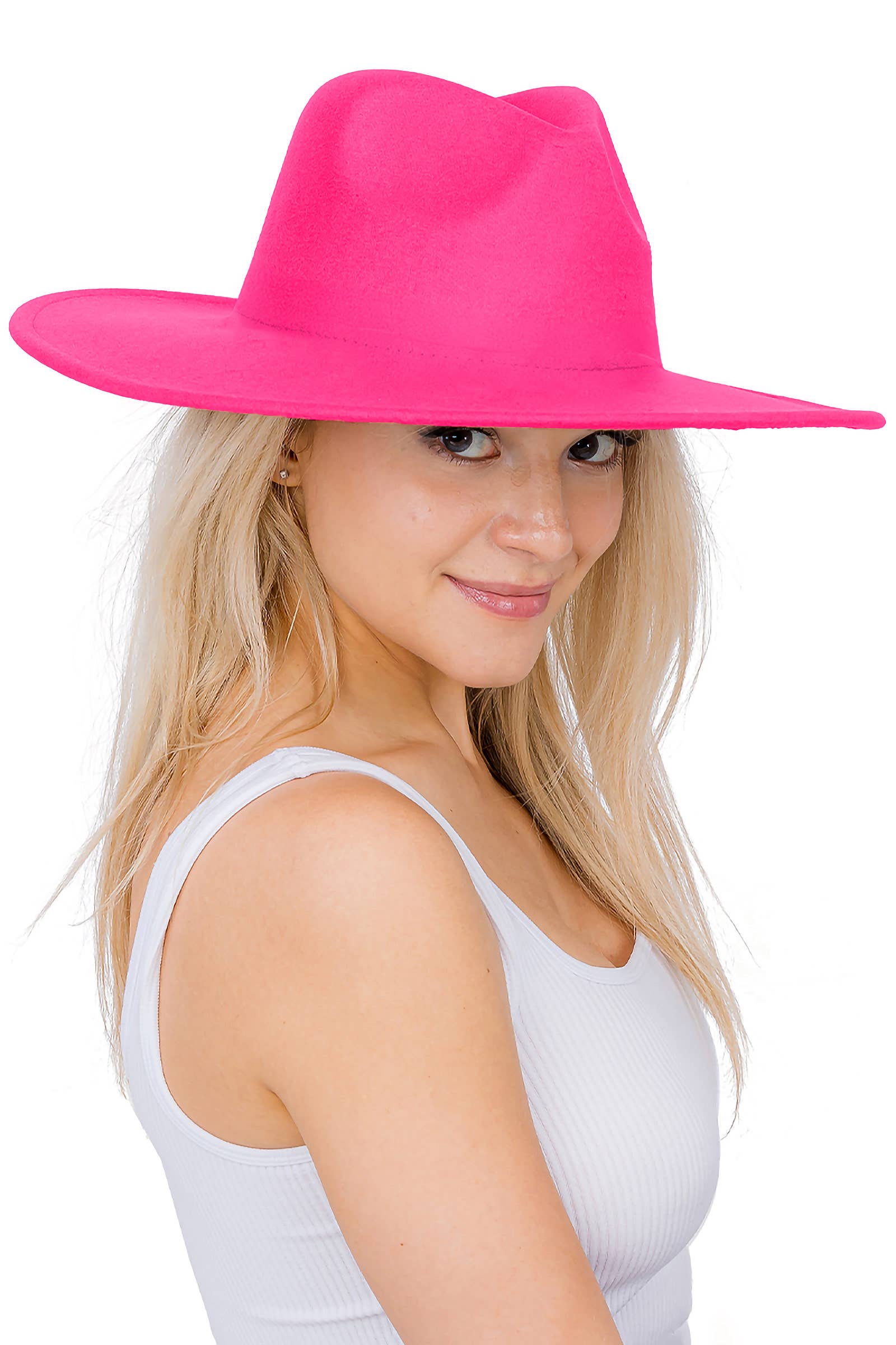 Cap Zone – Fedora - Mulher por atacado – Chapéu Rancher Cap Zone com Aba Larga, Reta e Lisa6