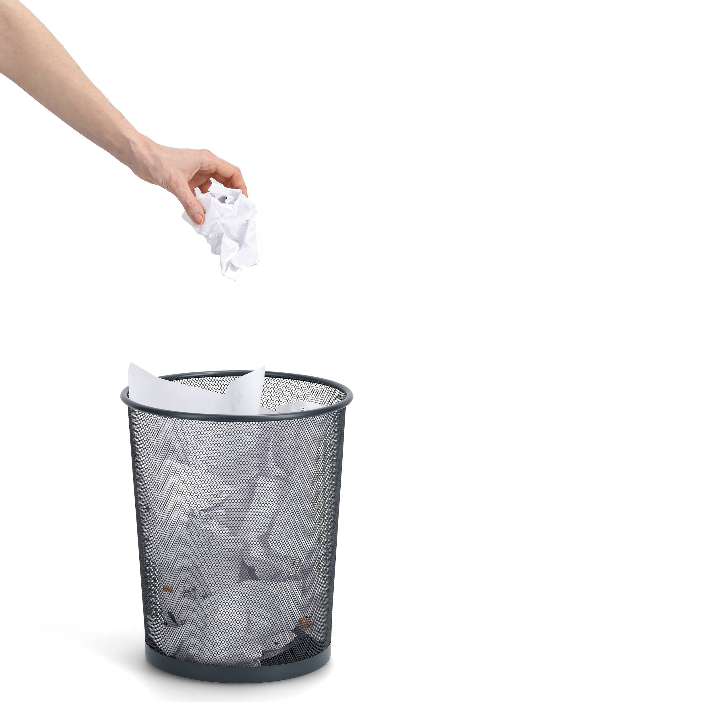 Wastebasket, mesh, anthracite for wholesale on Faire4