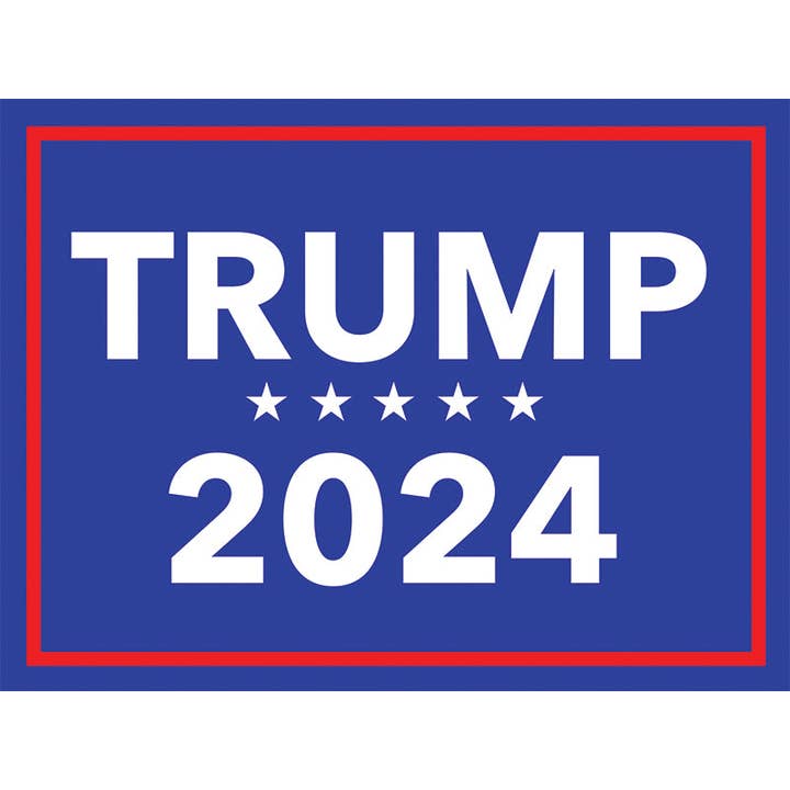 TRUMP 2024 WRITING Yard Sign Blue 16x12 for wholesale by AAHS Enterprises