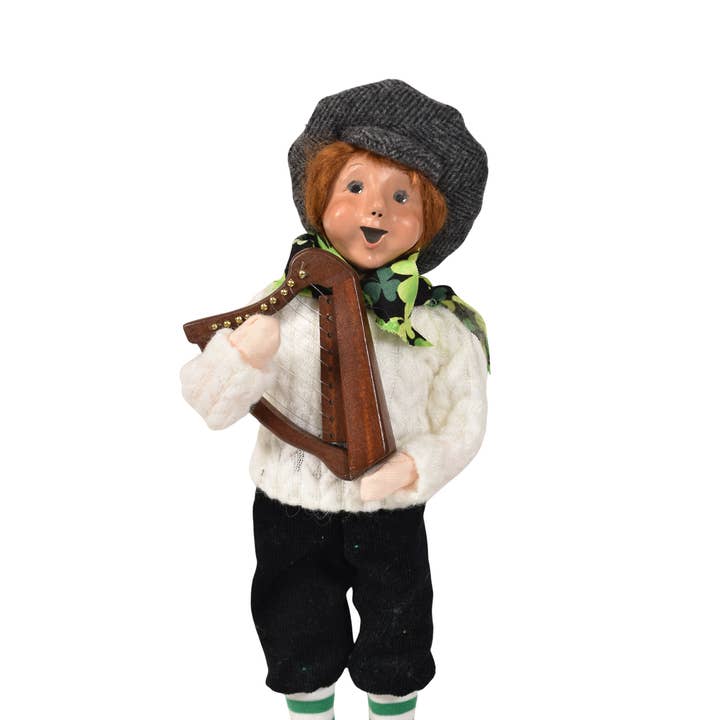 Byers' Choice Ltd. Irish Boy w/ Harp 2313 (New 2026) for wholesale by Byers Choice