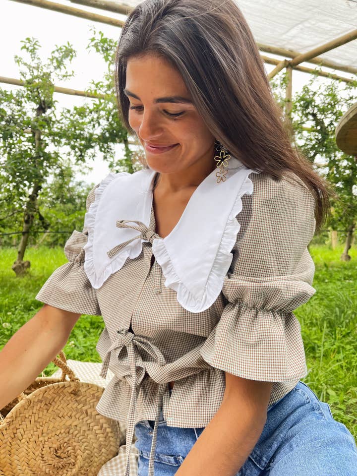 Sara Brown Blouse for wholesale by MindTraveler