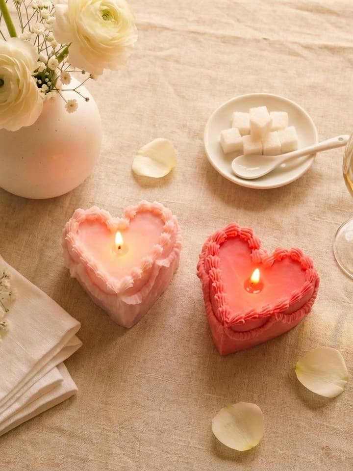 Heart Cake Candle for wholesale by Interlude Candles