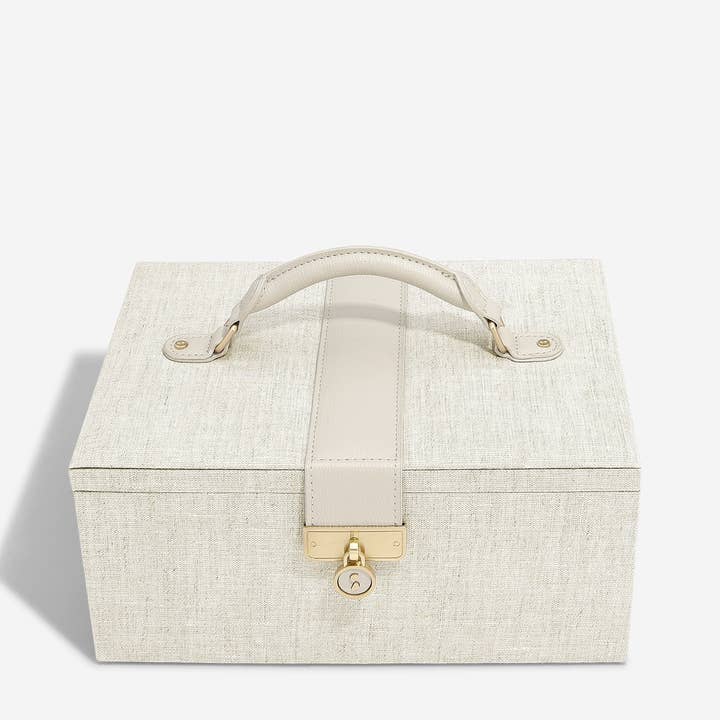 Stackers - Wholesale Jewelry Box/Organizer - Luxury Classic Jewellery Box - Oatmeal & Linen0