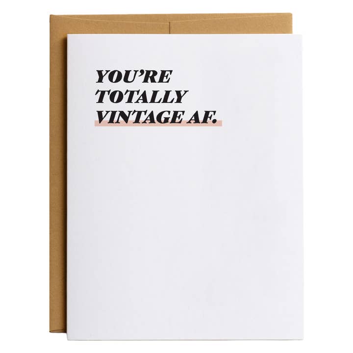 Je Totally Vintage AF-verjaardagskaart voor wholesale door Habitude Paper