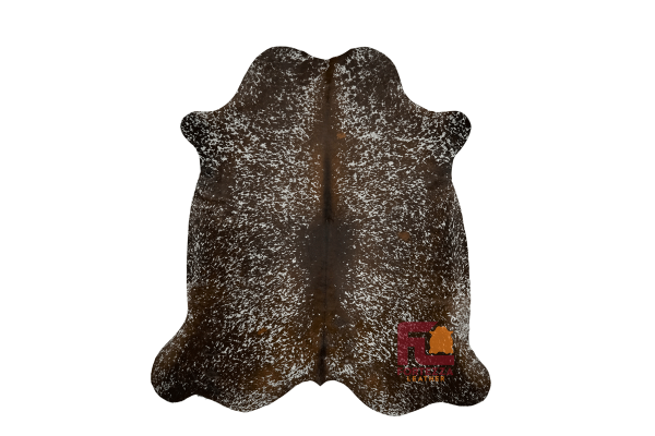 Fortezza Leather - Vente Tapis - Tapis en cuir de vachette Salt and Pepper, brun moucheté | Taille M, 5 pi x 72