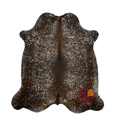 Fortezza Leather - Vente Tapis - Tapis en cuir de vachette Salt and Pepper, brun moucheté | Taille M, 5 pi x 72