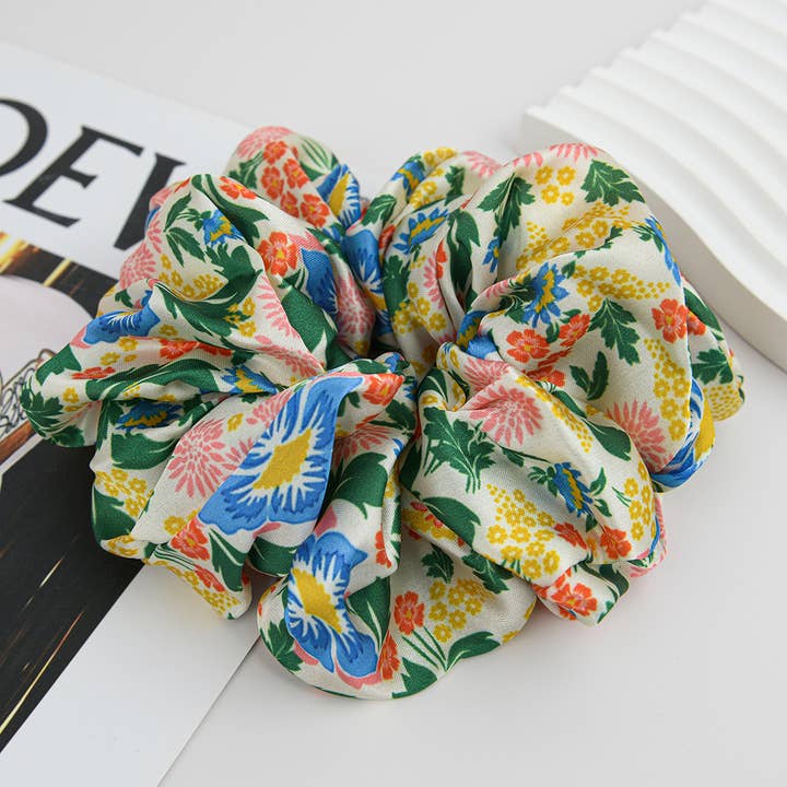 TheDivaSoap - Wholesale Scrunchie - Women's - Vintage Floral Print Soft Scrunchies5
