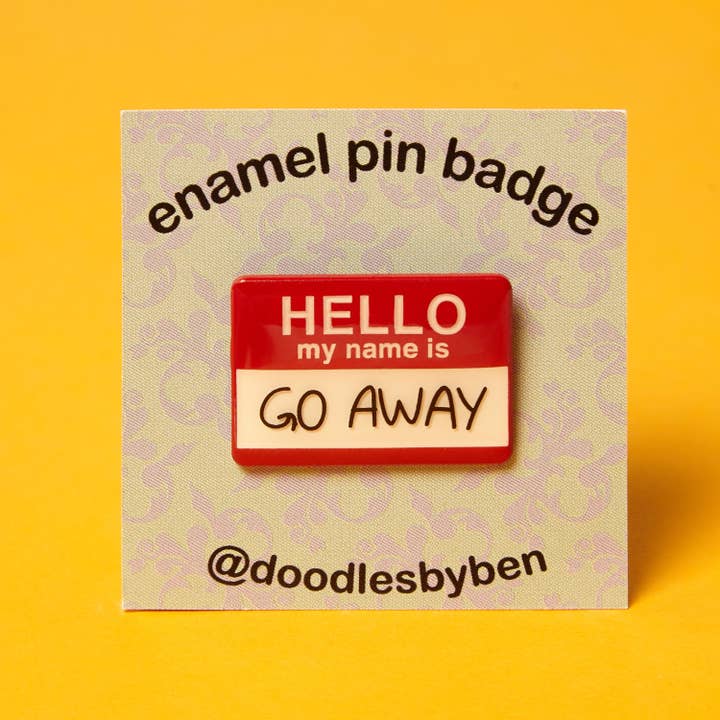 Higglebees – wholesale Lapel pin/button – Hello My Name Is - Enamel Pin Badge3
