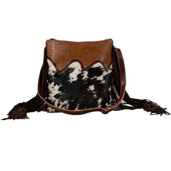 BOLSA DE LONA Y PELO GHOST RIDER MYRA BAG 7•3•7•8 para venta al por mayor de Jaybird Boutique Co.