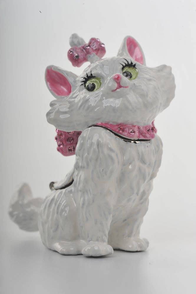 Furr-Baby Gifts - Wholesale Decorative Tabletop Object - White and Pink Cat1