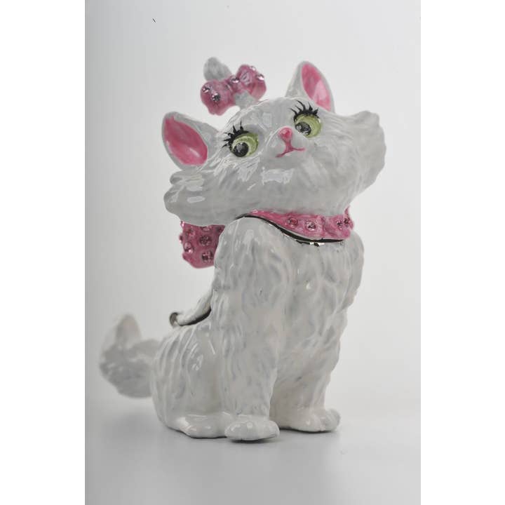 Furr-Baby Gifts - Wholesale Decorative Tabletop Object - White and Pink Cat1