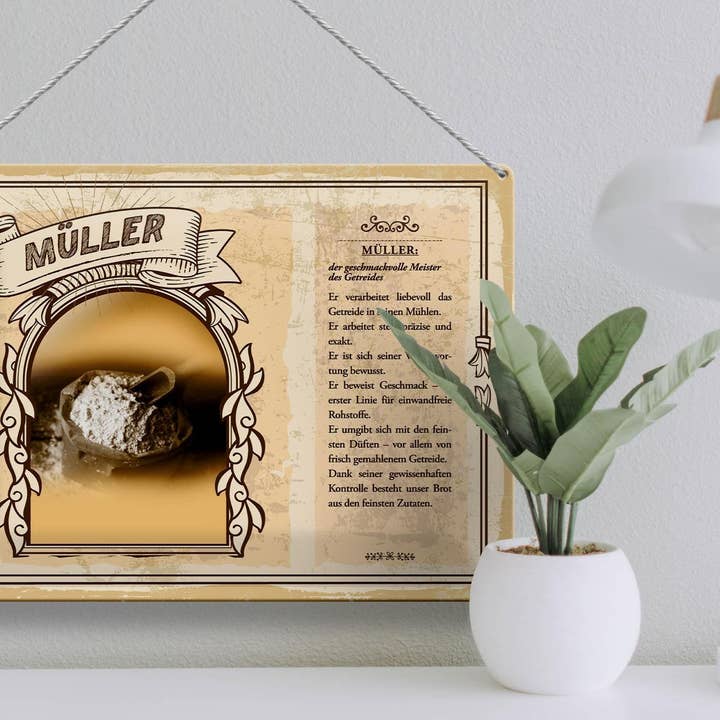 Femer - Wholesale Sign - Müller Meister des Grain Deco 40 x 30 cm Tin Sign Professions3